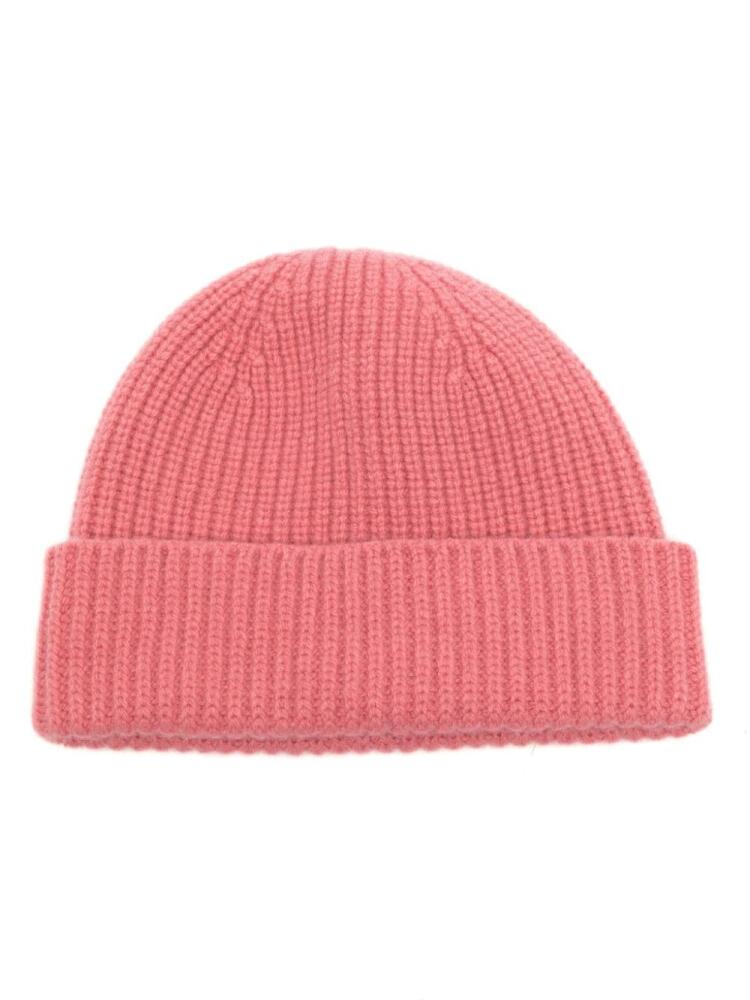 Pringle of Scotland ribbed-knit turn-up brim beanie - Pink Cover