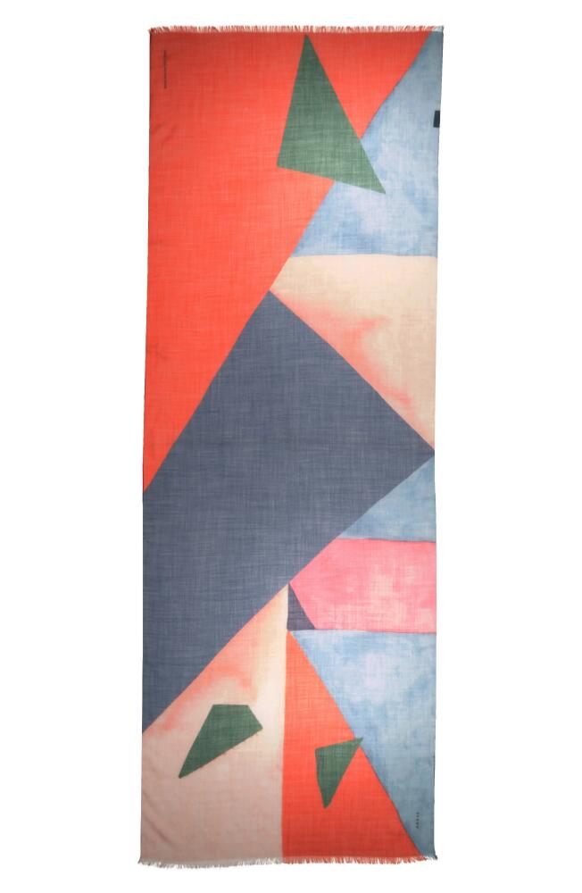 Akris Abstract Print Cashmere & Silk Scarf in 067 Multicolor Cover