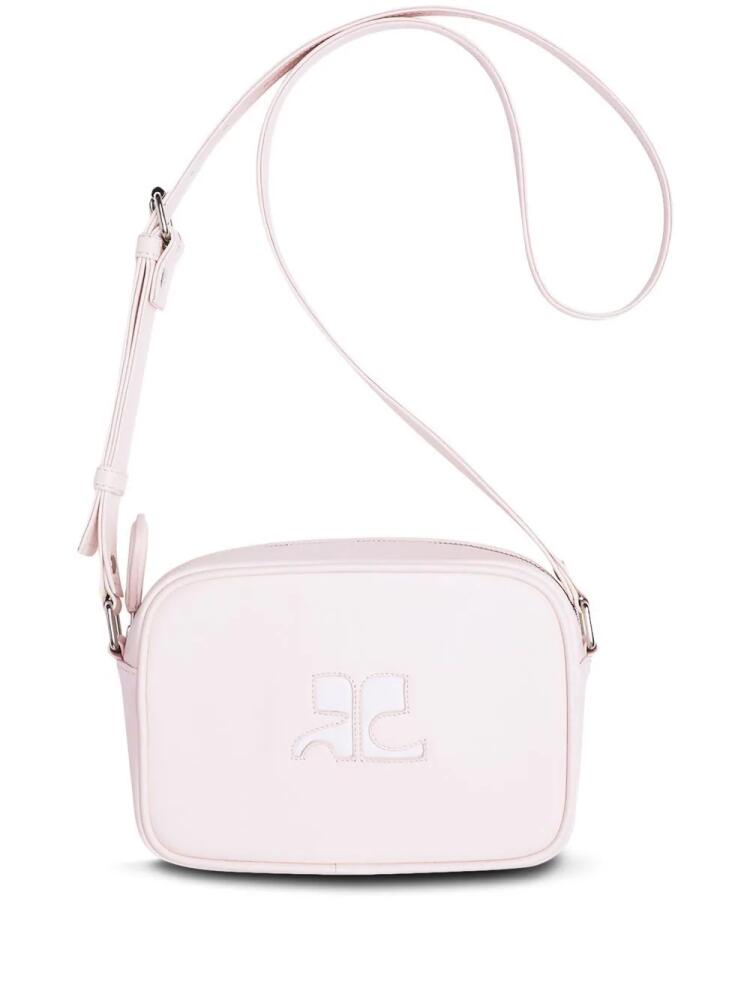 Courrèges logo-patch detail shoulder bag - Pink Cover