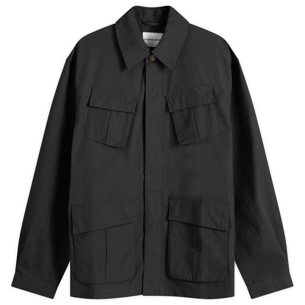 MKI Men's Ripstop Cargo Jacket in Black Cover