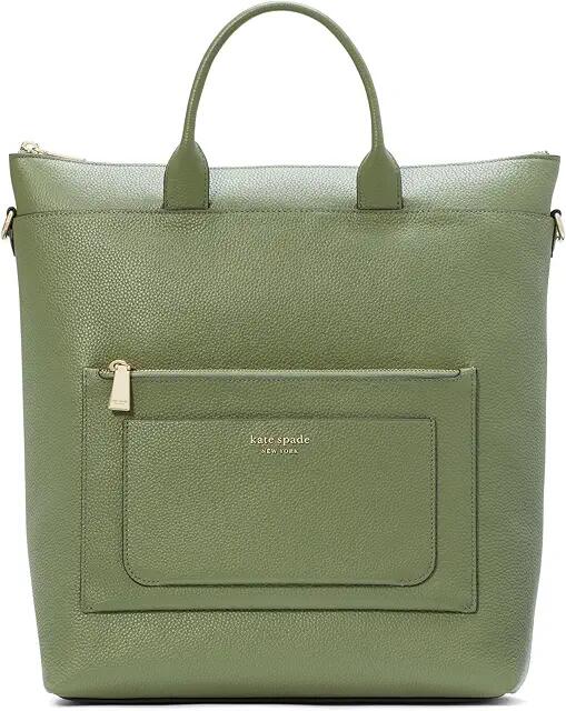 Kate Spade New York Walker Pebbled Leather Convertible Backpack (Cedar Stand) Weekender/Overnight Luggage Cover