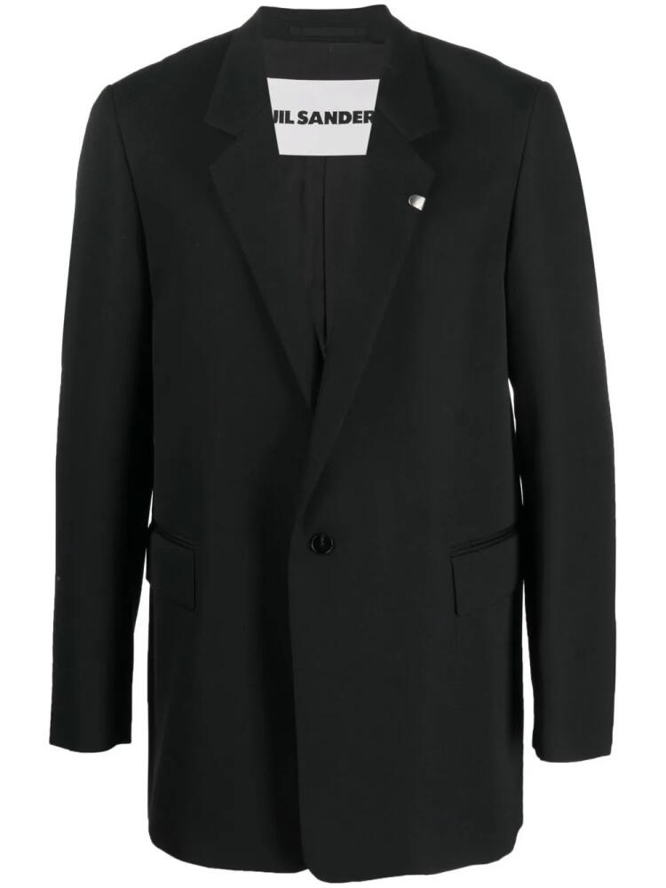 Jil Sander single-breasted wool blazer - Black Cover