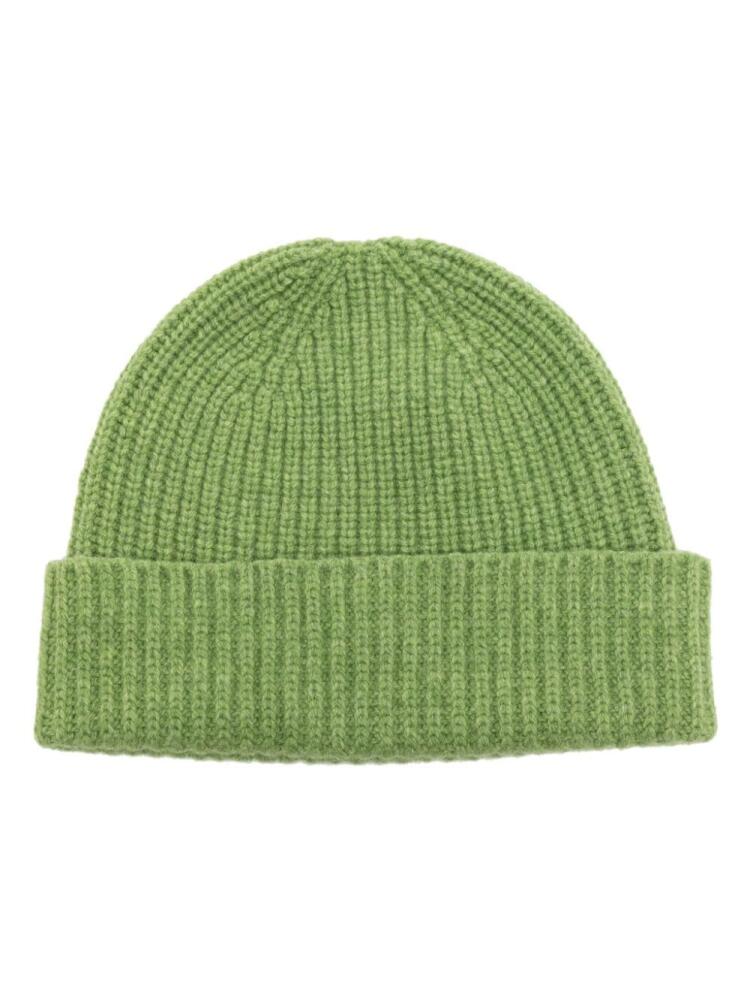 Pringle of Scotland ribbed-knit turn-up brim beanie - Green Cover