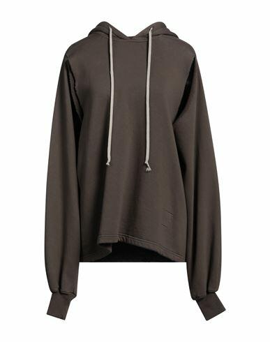 Drkshdw By Rick Owens Woman Sweatshirt Khaki Cotton Cover