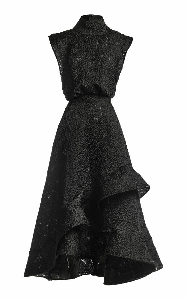 Maticevski - Arresting Rosette-Crepe Maxi Dress - Black Cover