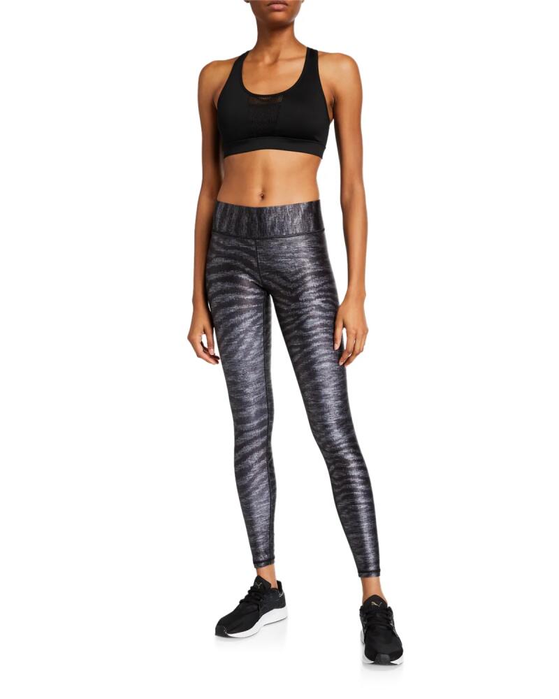 Terez Charcoal Show Your Stripes Hi-Shine Leggings Cover