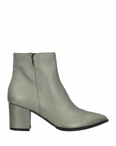 Paola Ferri Woman Ankle boots Sage green Leather Cover