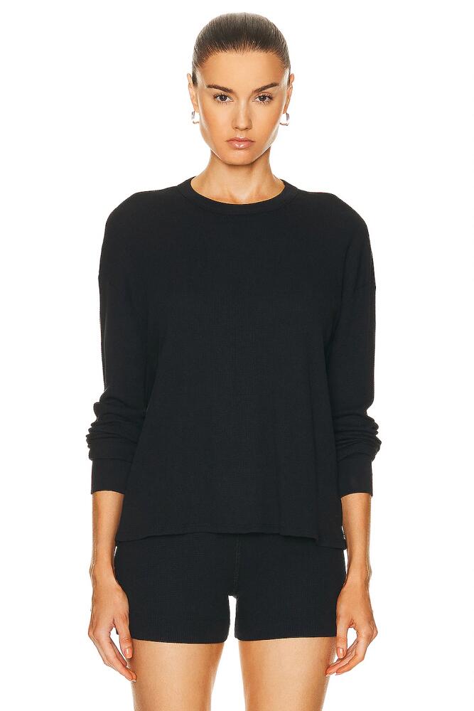 Eterne Oversized Thermal Top in Black Cover