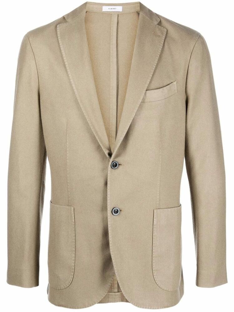 Boglioli single-breasted cashmere blazer - Neutrals Cover