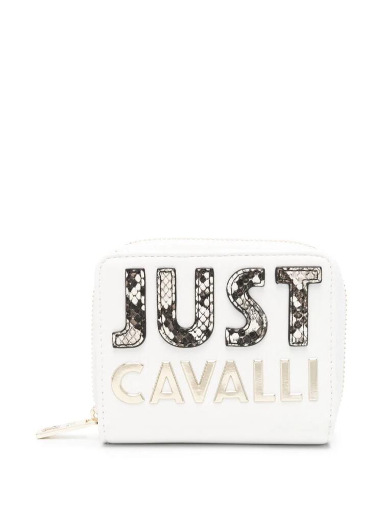 Just Cavalli logo-lettering bi-fold wallet - White Cover