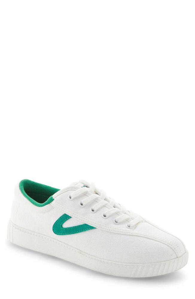 Tretorn Nylite Plus Canvas Sneaker in White/Green Cover