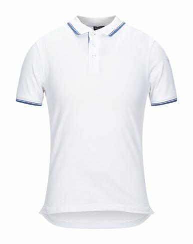 Blauer Man Polo shirt White Cotton, Elastane Cover