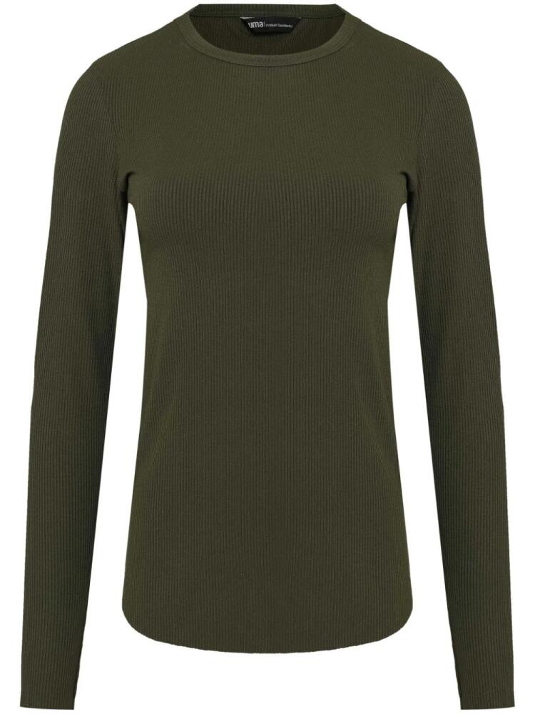 Uma | Raquel Davidowicz Cortisona ribbed-knit top - Green Cover