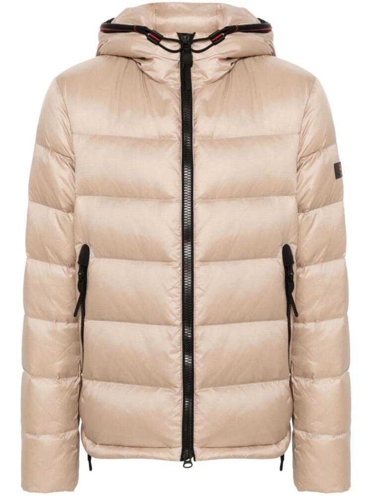 Peuterey logo-patch padded jacket - Neutrals Cover