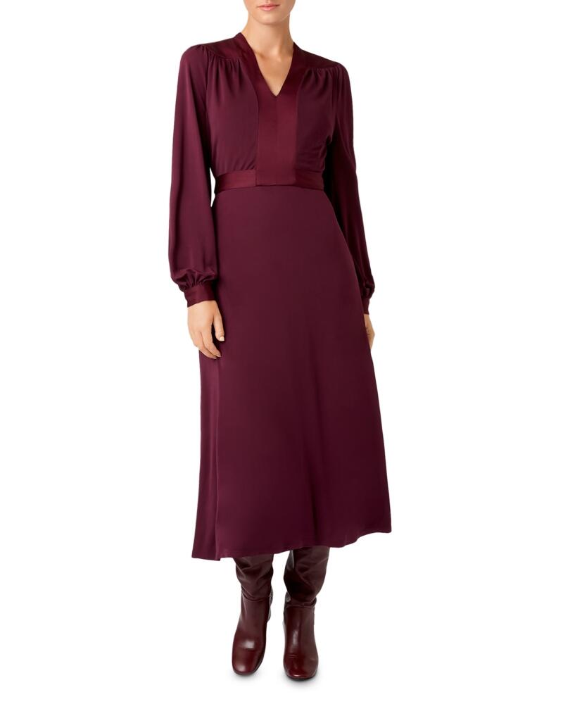 Hobbs London Aida Blouson-Sleeve Midi Dress Cover