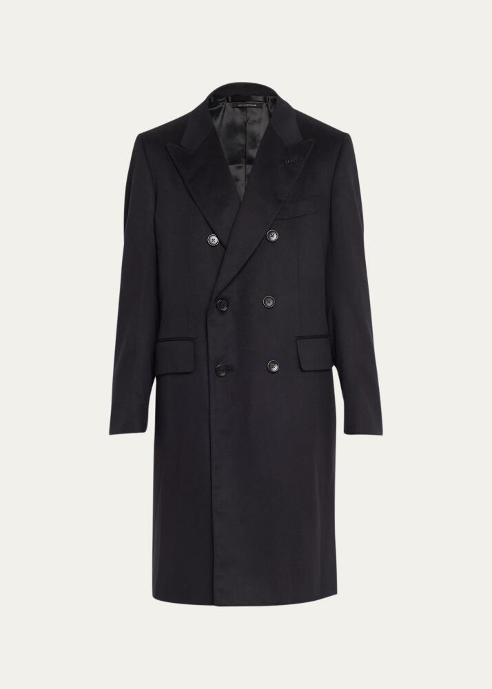 TOM FORD Men's Tailored Cashmere Double-Breasted Overcoat Cover