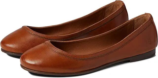 Frye Carson Ballet (Cognac Vintage Veg Tan) Women's Flat Shoes Cover