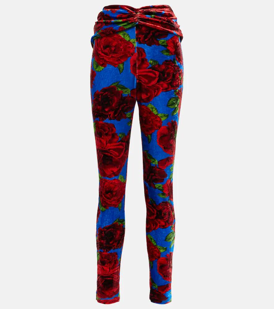 Magda Butrym Floral velvet leggings Cover