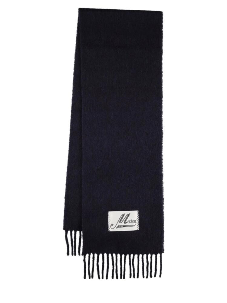 MARNI Logo Label Alpaca Blend Scarf Cover