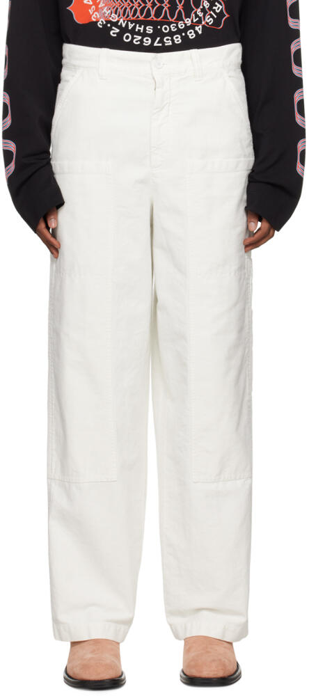 Dries Van Noten Off-White Hammer Loop Cargo Pants Cover