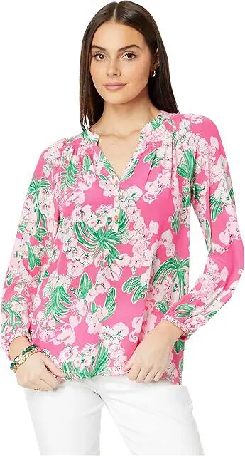 Lilly Pulitzer Elsa Top (Roxie Pink Worth A Look) Women's Blouse Cover