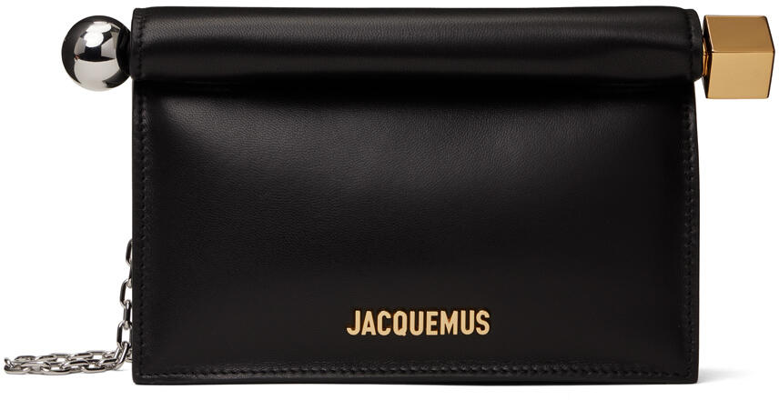 JACQUEMUS Black Les Sculptures 'La petite pochette rond carré' Clutch Cover