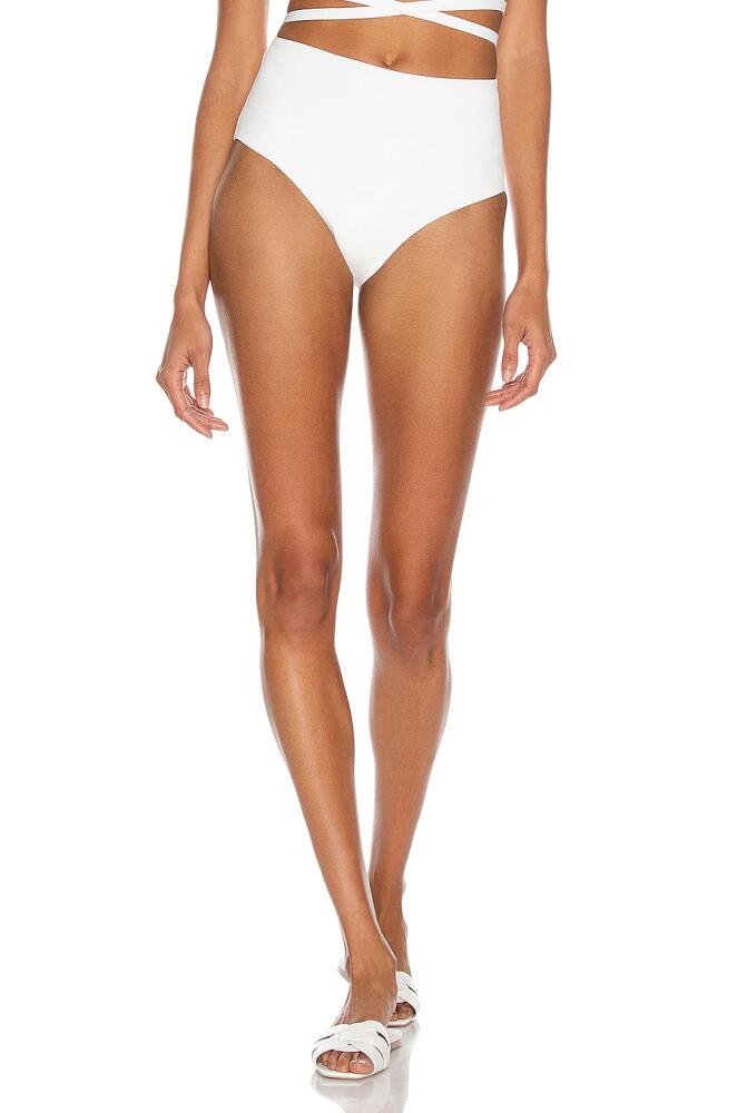 Matteau High Waist Bikini Bottom in White Cover