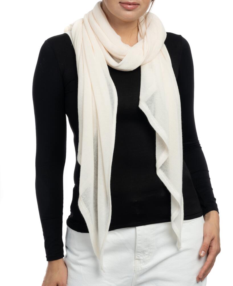 Vince Camuto Solid Knit Bias Scarf - Ivory Cover