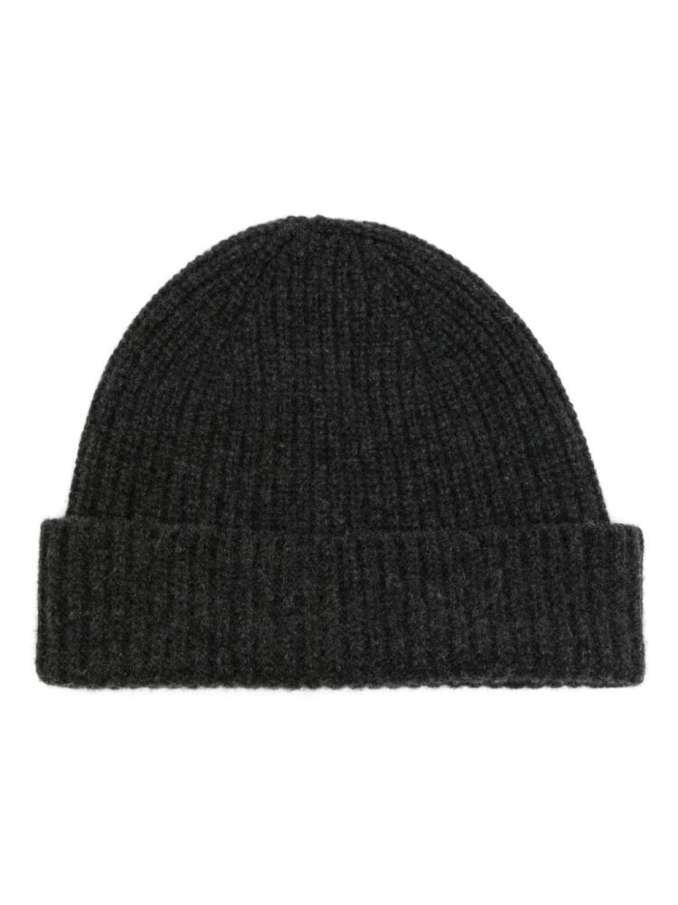 Pringle of Scotland ribbed-knit turn-up brim beanie - Grey Cover