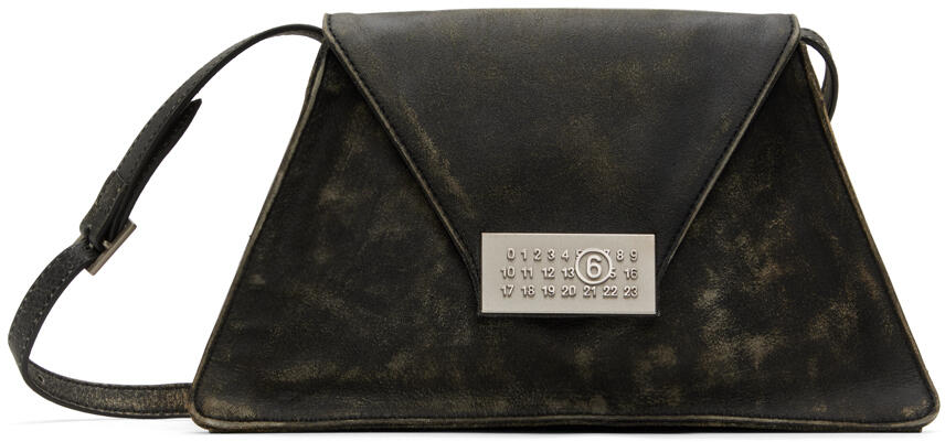 MM6 Maison Margiela Black Numeric Medium Shoulder Bag Cover