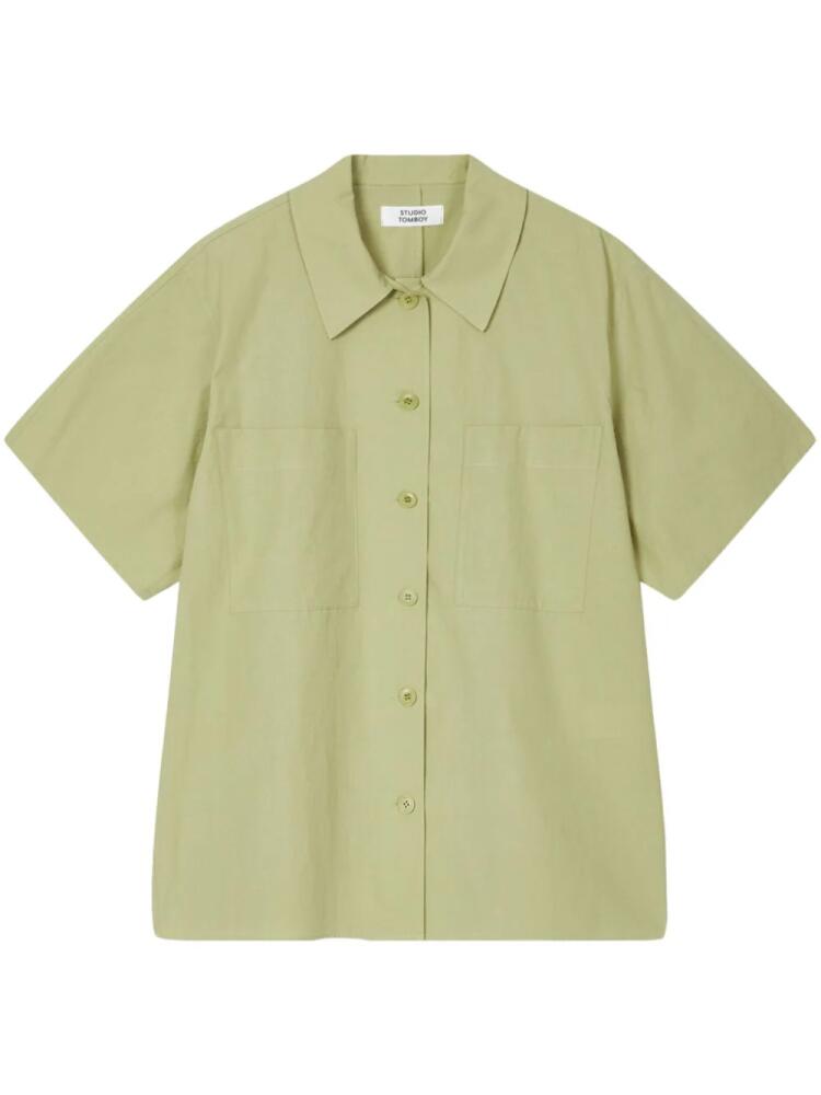 STUDIO TOMBOY classic-collar short-sleeve shirt - Green Cover