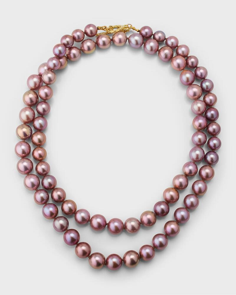 Margo Morrison 35" Pink Edison Freshwater 10-12mm Pearl Necklace Cover