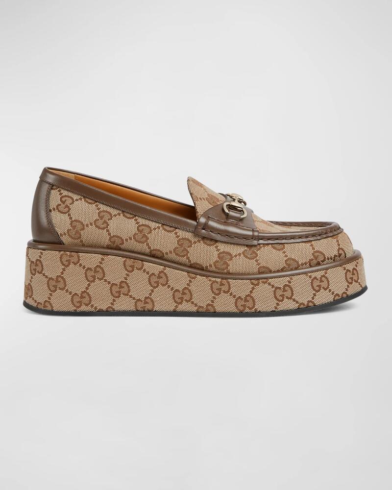 Gucci Idle Monogram Bit Platform Loafers Cover