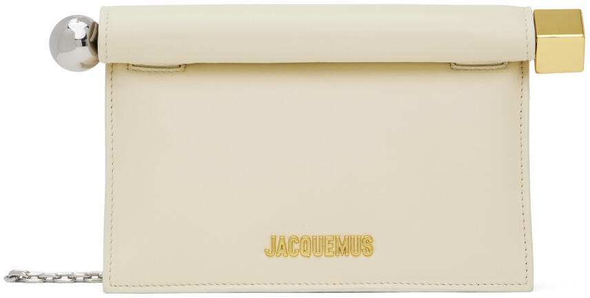 JACQUEMUS Off-White Les Sculptures 'La petite pochette rond carré' Clutch Cover