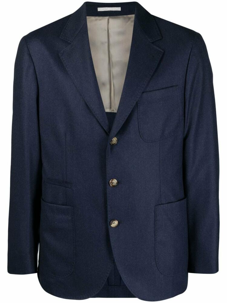 Brunello Cucinelli virgin wool blazer - Blue Cover