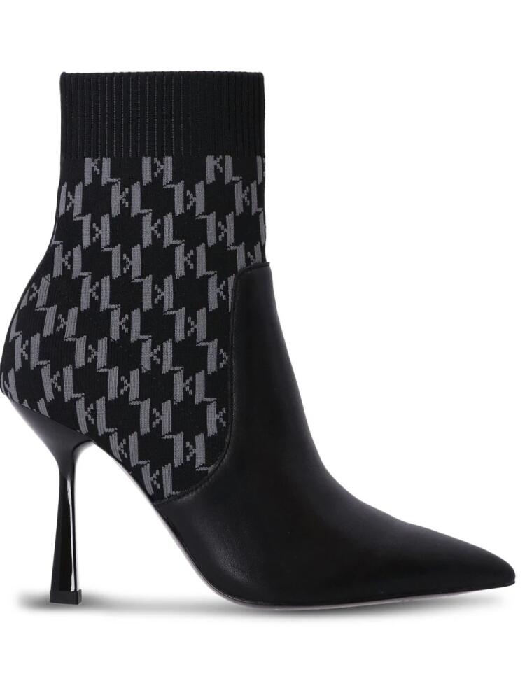 Karl Lagerfeld monogram ankle boots - Black Cover