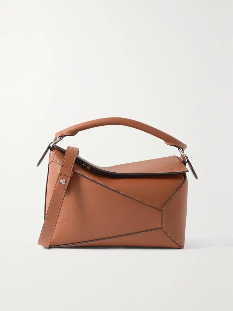 Loewe - Puzzle Edge Small Textured-leather Shoulder Bag - Brown Cover