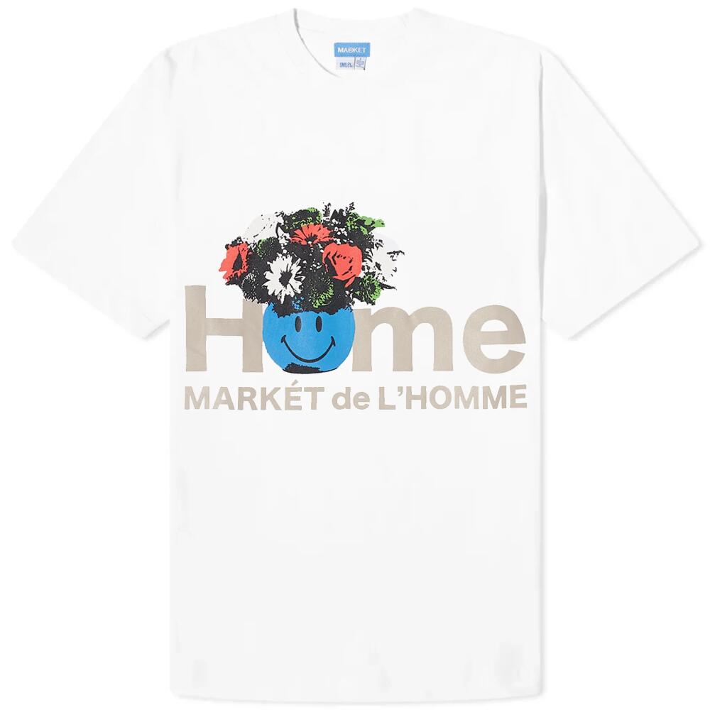 MARKET Men's Smiley De L'Homme T-Shirt in White Cover