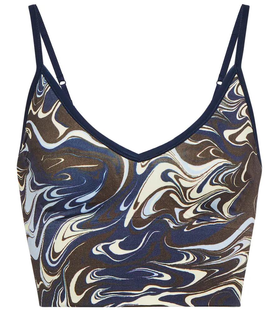 Tory Sport Marble-printed sports bra Cover