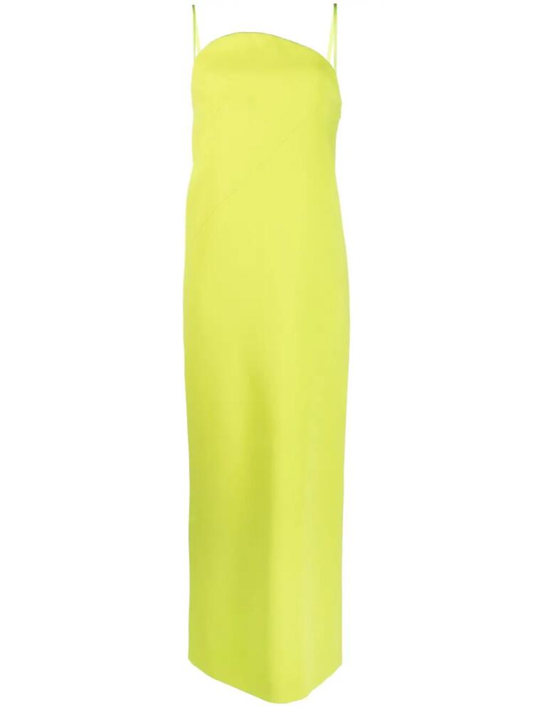 Sportmax asymmetric-neck stretch-cotton maxi dress - Green Cover