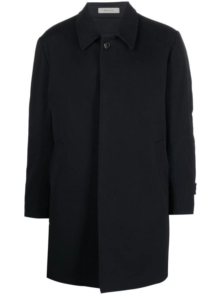 Corneliani single-breasted button-fastening coat - Blue Cover