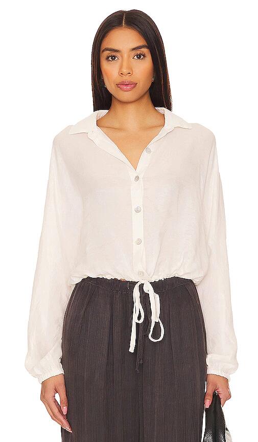 Bella Dahl Drawcord Waist Shirt in Beige Cover