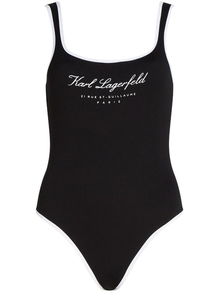 Karl Lagerfeld Hotel Karl open-back swimsuit - Black Cover