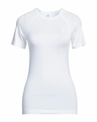 Odlo Woman T-shirt White Polyester, Polyamide, Elastane Cover