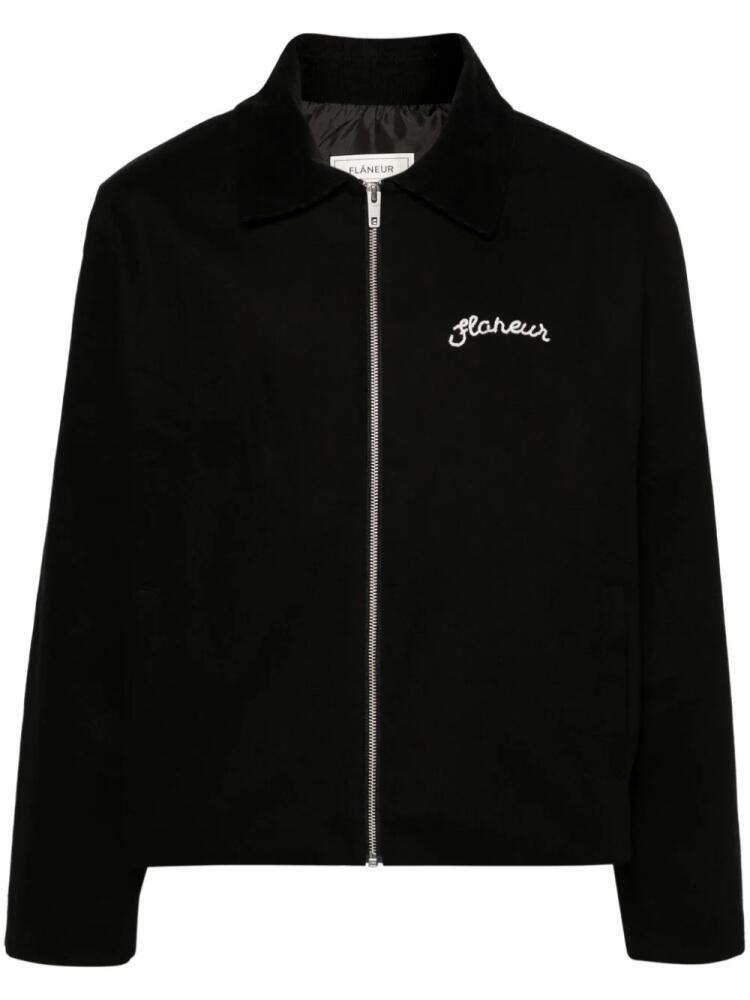 FLÂNEUR Blouson Worker logo-raised jacket - Black Cover