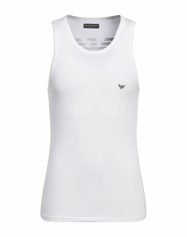 Emporio Armani Man Undershirt White Cotton, Elastane Cover