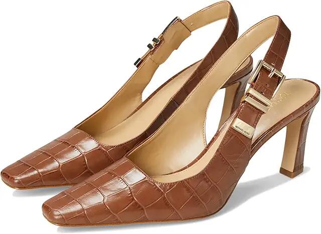 MICHAEL Michael Kors Darrington Sling Pumps (Chestnut) High Heels Cover