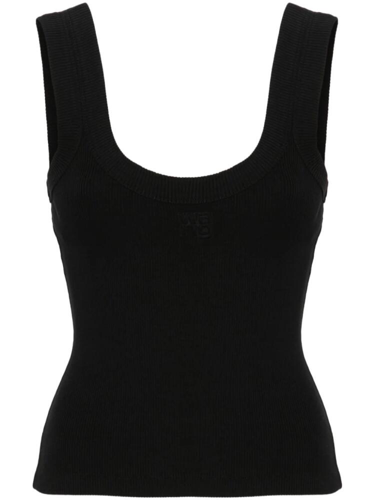 Alexander Wang embossed-logo tank top - Black Cover