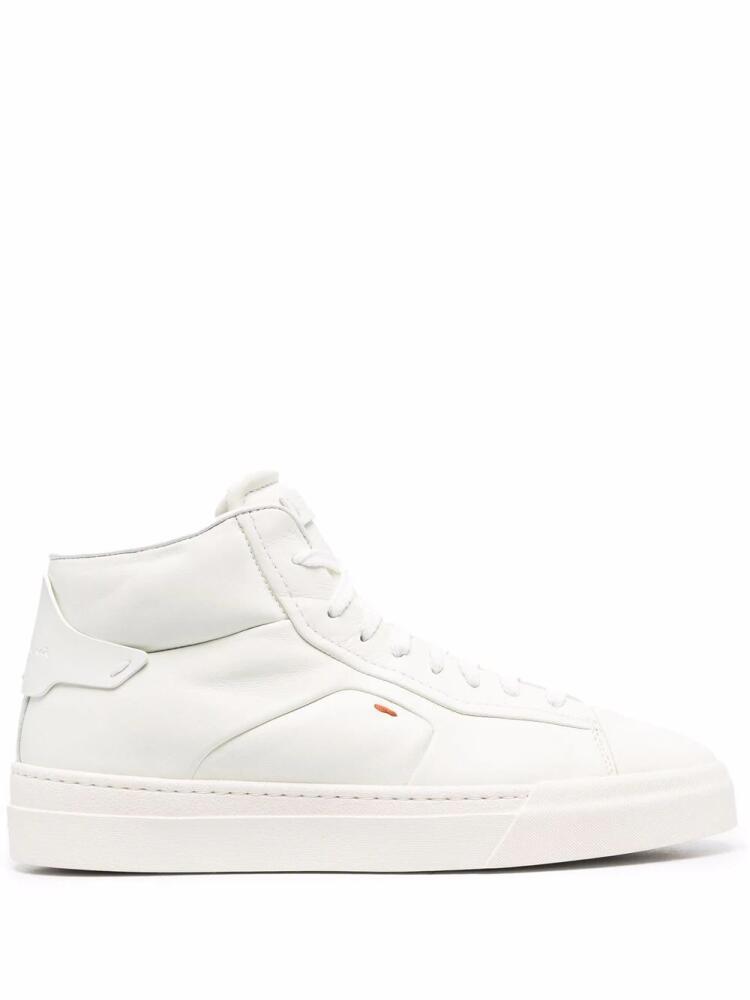 Santoni logo high-top sneakers - White Cover