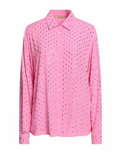 N°21 Woman Shirt Pink Acetate, Silk, Glass Cover